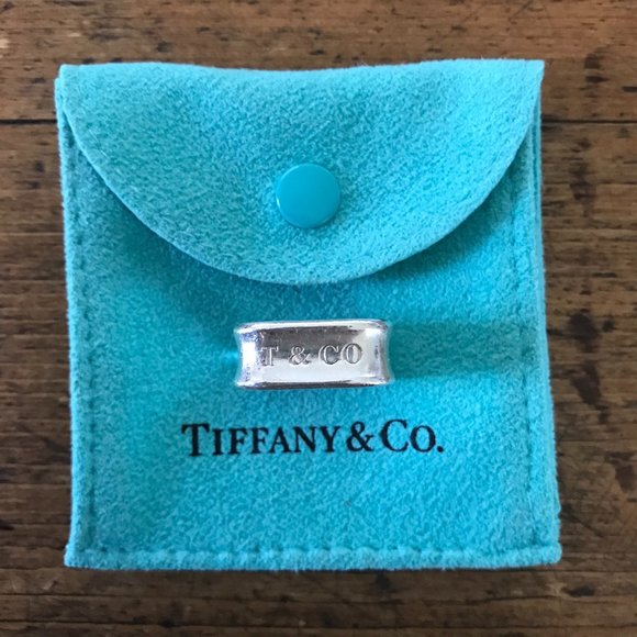 Tiffany & Co. Jewelry - Tiffany & Co. Square Concave Silver Ring Sz 6